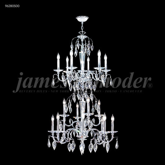 James R. Moder Lighting Sculptured Leaf 18 Light Entry Chandelier