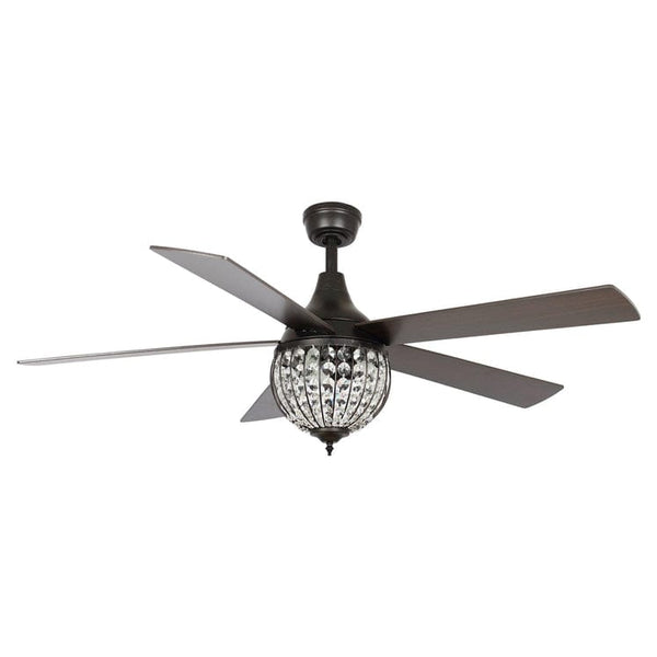 Parrot Uncle 52 Varanasi Farmhouse Downrod Mount Ceiling Fan with Lighting and Remote Control